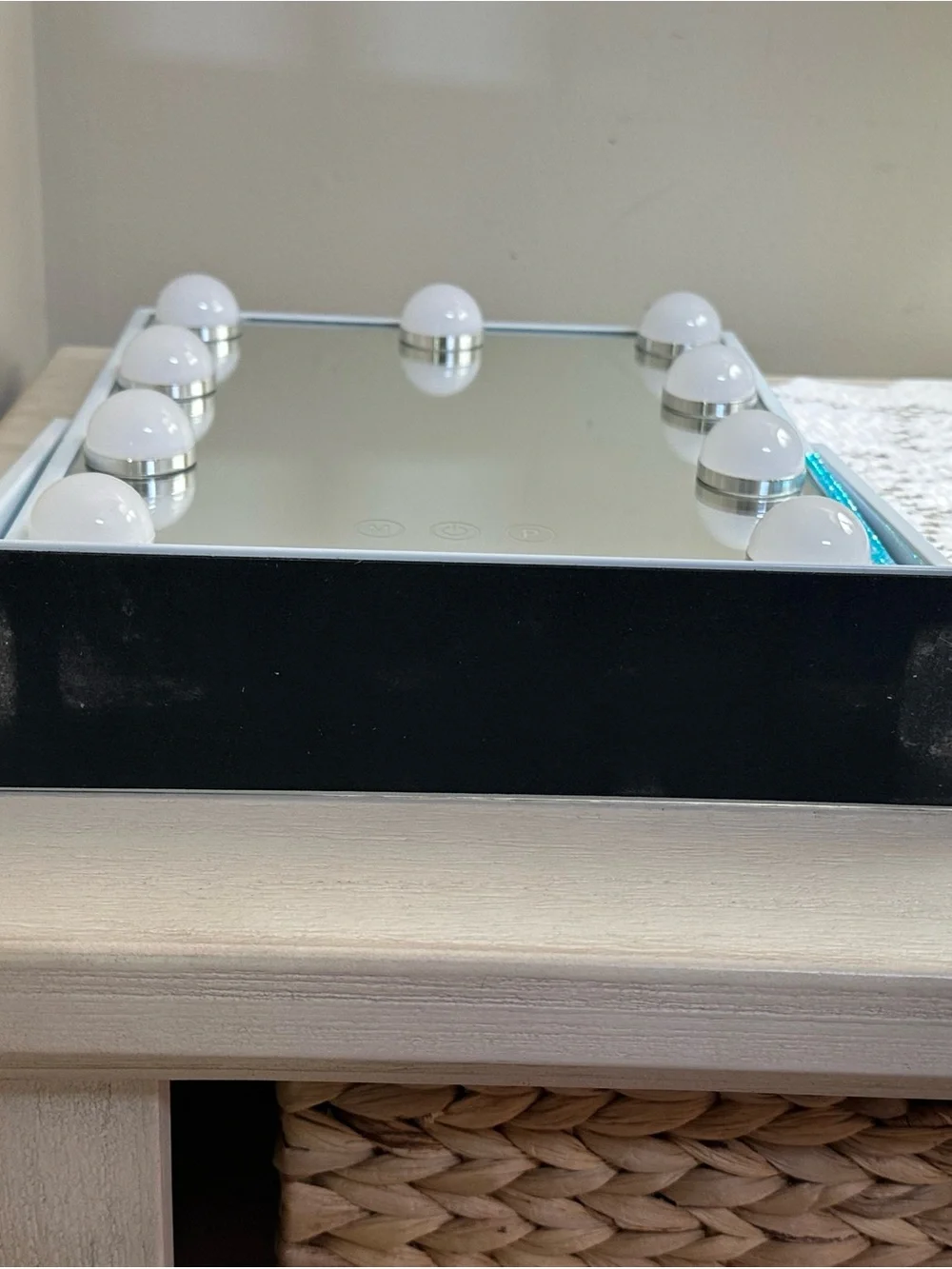 Lighted Vanity Mirror in White